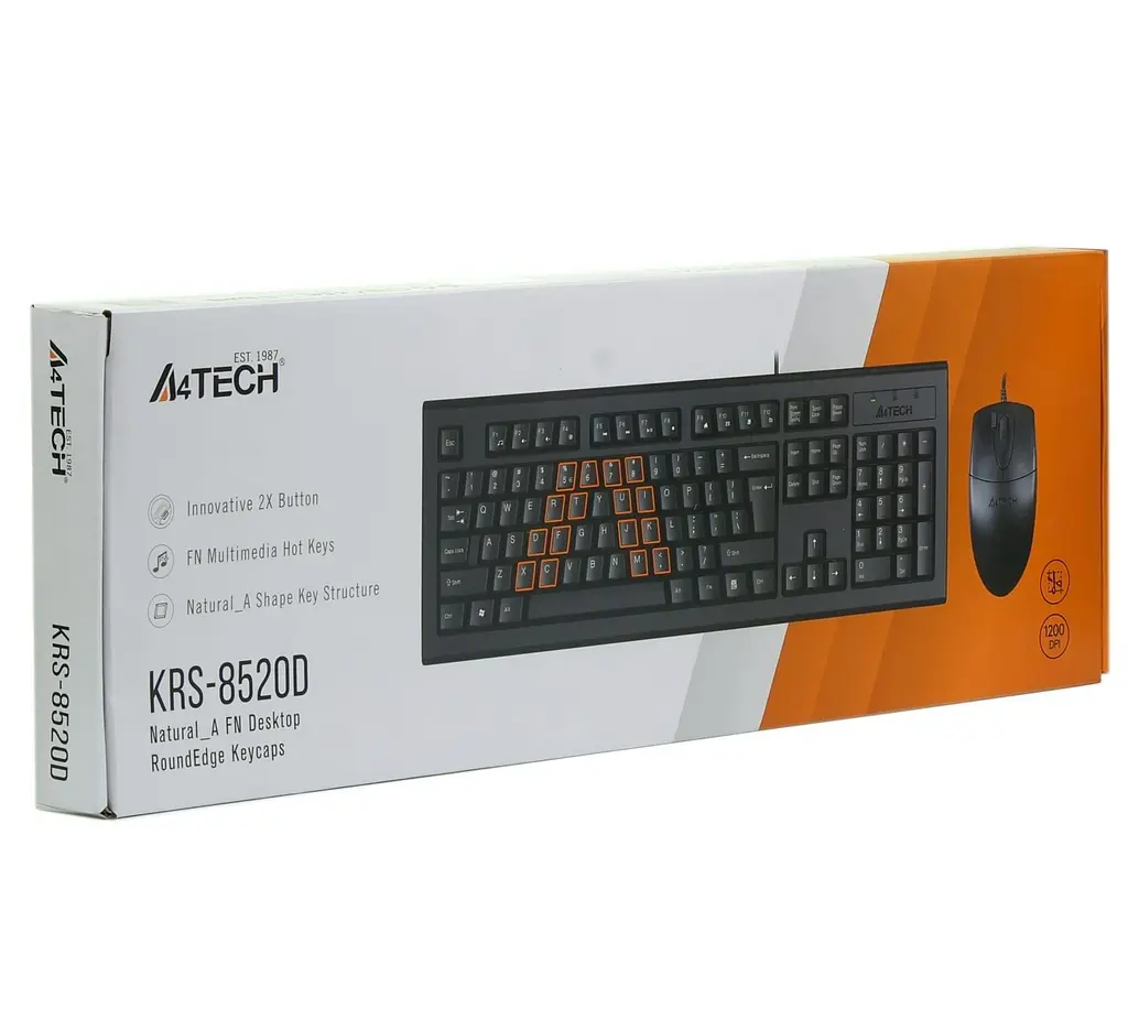 Комплект (Клавіатура та миша) A4Tech KRS-8520D USB Black (KRS-8520D Black) - фото 9