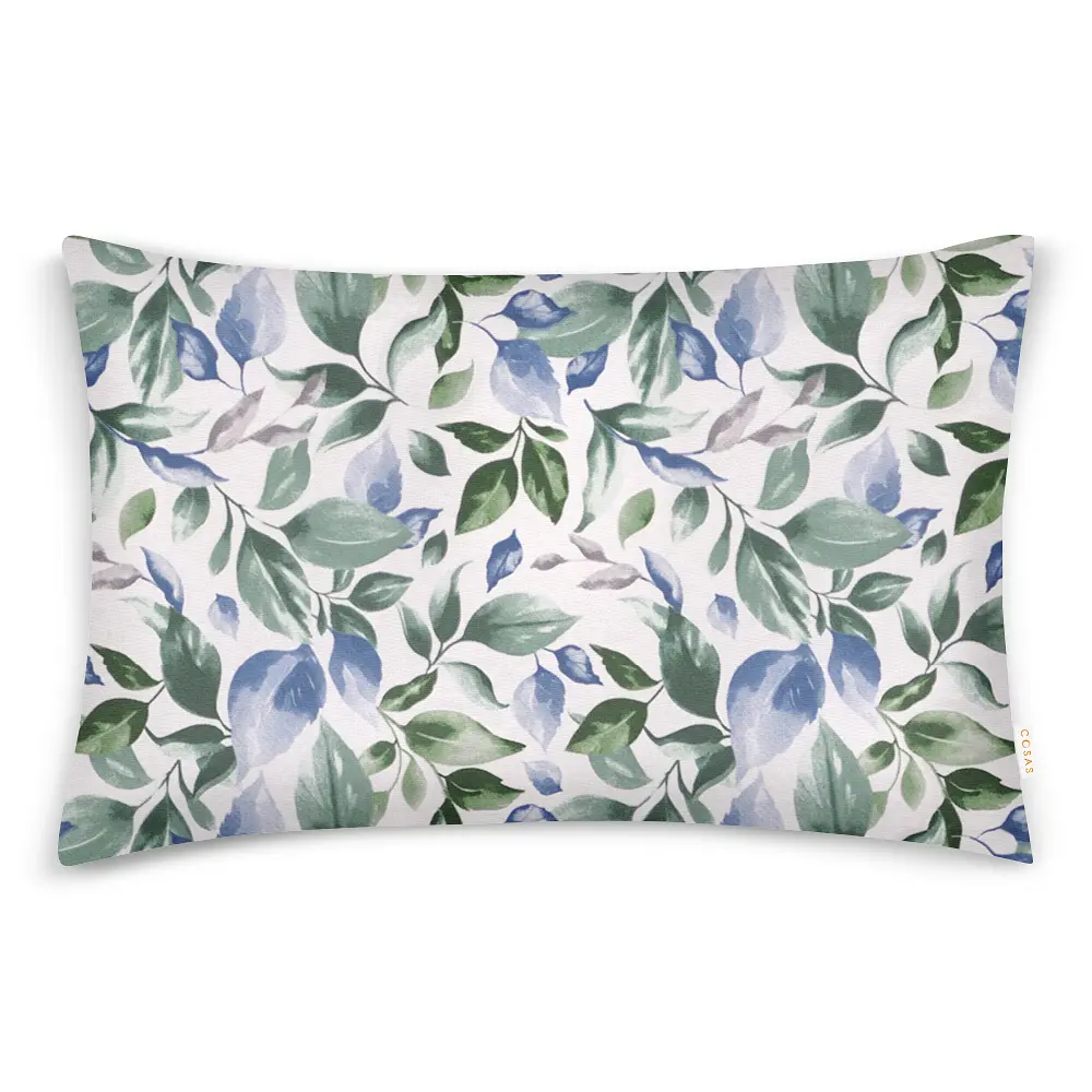 Комплект постільної білизни Cosas Watercolor flowers CS5 Євро зелений (FoliageGreenBlue_117Cloud_200) - фото 3