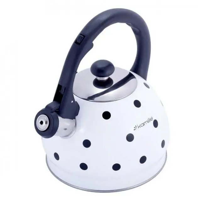 Чайник Kamille з нержавіючої сталі зі свистком 2 л (KM-1070WH) - фото 2
