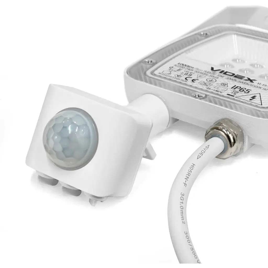 Прожектор Videx F5 10W 3000-5000-6500K с датчиком движения 230V White (VL-F5-010CW-S) - фото 6