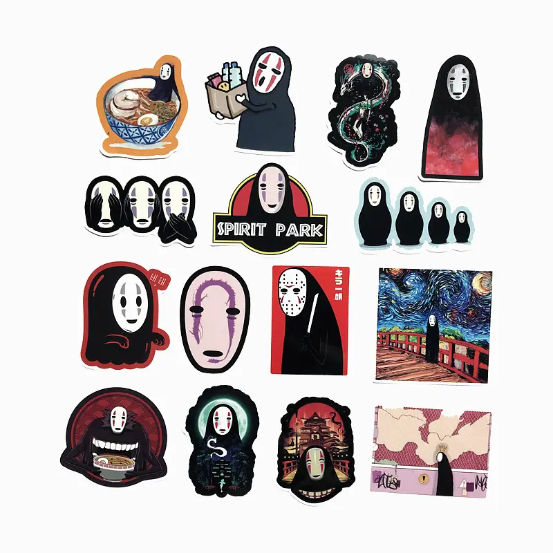 Стікерпак Набір наклейок GeekLand Роботи Хаяо Міядзакі Віднесені Привидами Hayao Miyazaki 40 штук - фото 4