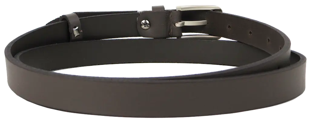 Жіночий шкіряний ремінь Skipper 1632-20 темно-коричневий 2 см - фото 4
