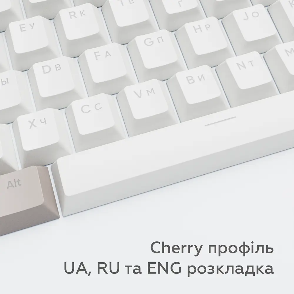 Набір кейкапів Dark Project Keycaps PBT Dark Project KS-48 (DP-KS-0048) сiро-бiлi - фото 7