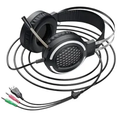 Ігрові навушники з підсвічуванням НОСО ESD03 Gaming LED Headphones повнорозмірні чорні - фото 5