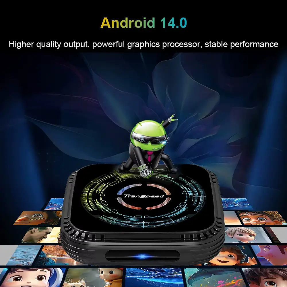 Transpeed H728 4/64Gb Android 14, Смарт ТВ приставка медіаплеєр 8K HDR Android SmartTV Box - фото 12