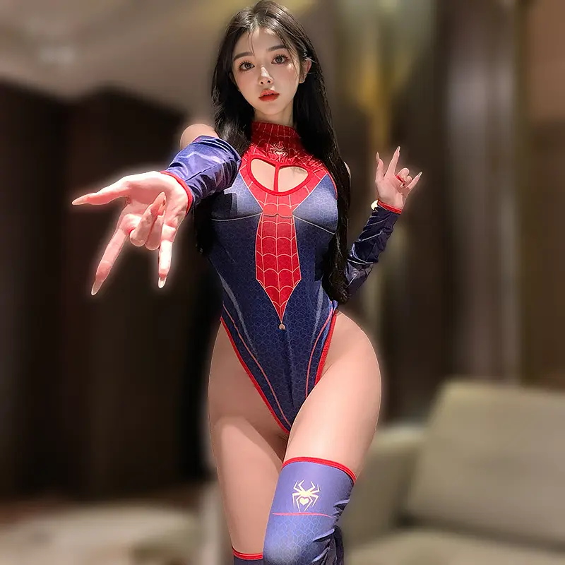 Сексуальний рольовий костюм "Spider" S-М Синій - фото 3