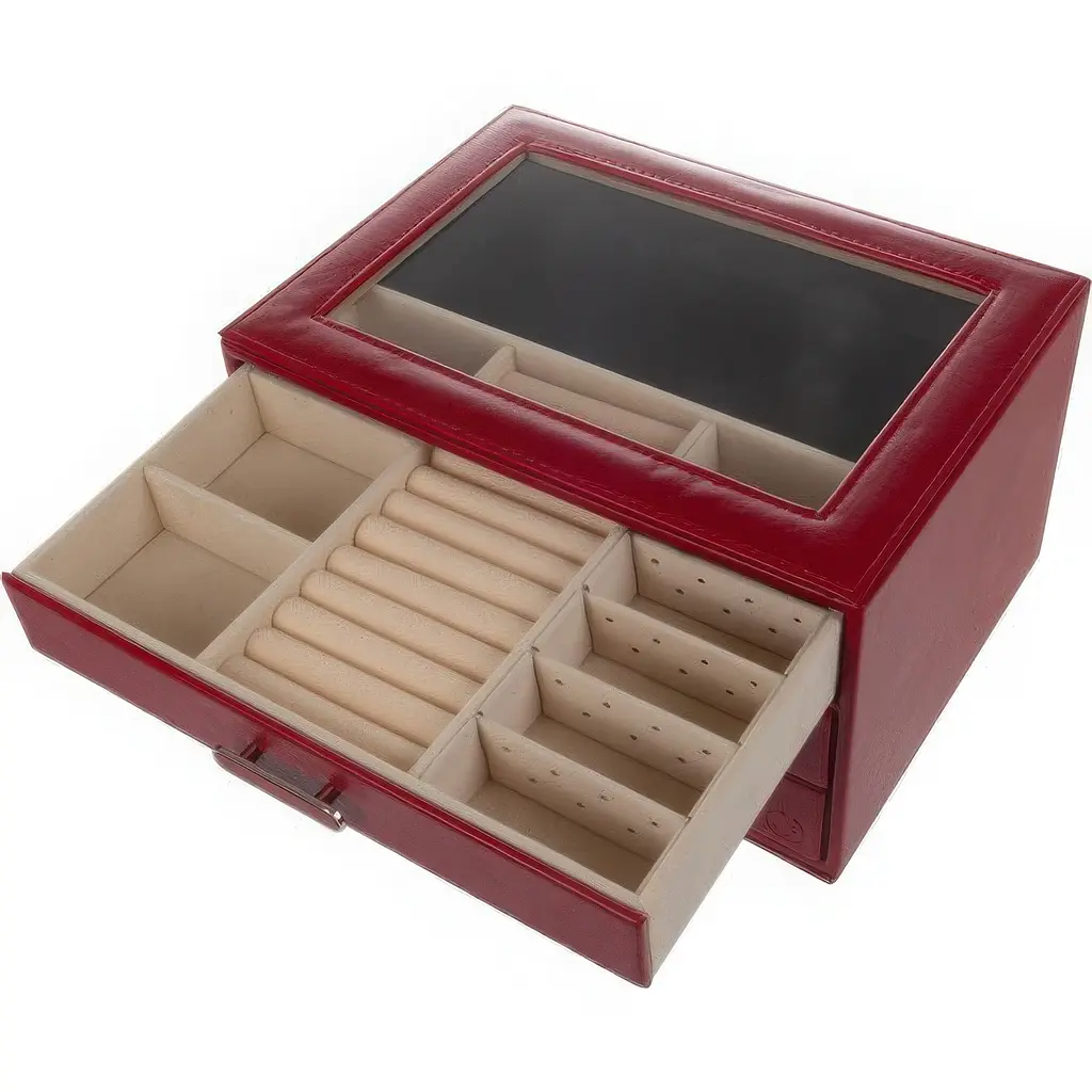 Органайзер для прикрас Elen Dekor 25х18х14.3 см червоний (819-031) - фото 2