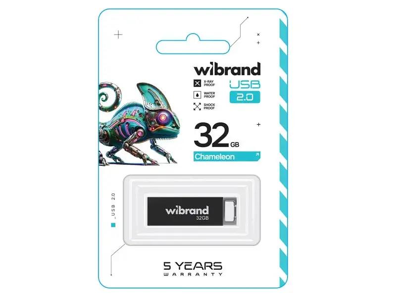 Флешка Wibrand 32 GB Chameleon Black USB 2.0 (WI2.0/CH32U6B) - фото 2