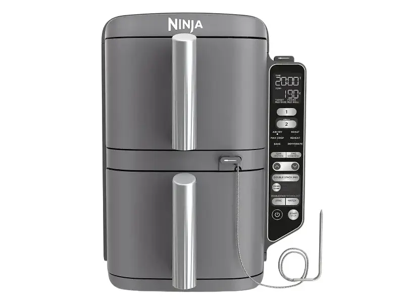 Мультипіч (аерофритюрниця) Ninja Double Stack XL 2-Level Hot Air Fryer with Smart Cook System SL451EU - фото 7