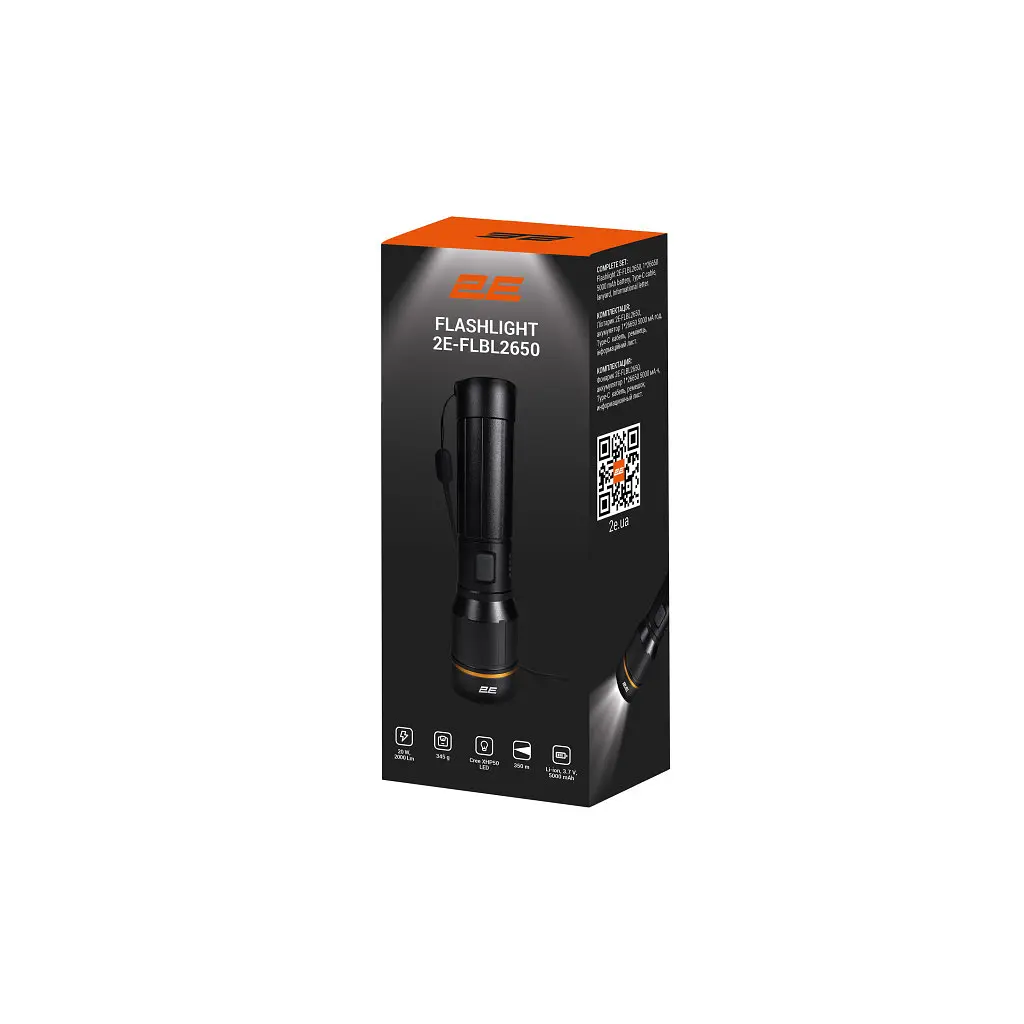 Фонарь 2E USB-C 5000мАг 2000лм 20Вт 5 функций освещения IP44 (2E-FLBL2650) - фото 10