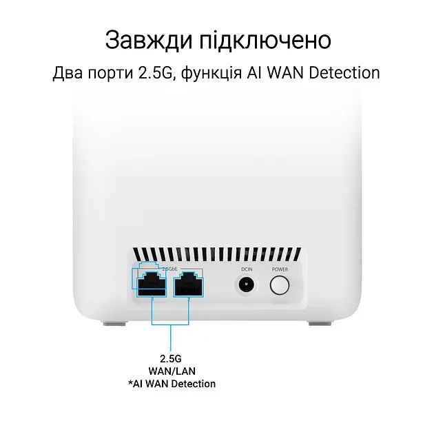 Бездротовий роутер Wi-Fi Mesh система Asus ZenWiFi BD4 BE3600 1pk (90IG0960-MO3C00) (Wi-Fi 7) - фото 5