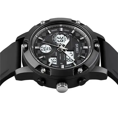 Наручний годинник чоловічий Skmei 1757 Black White, 1757BKWT (18426) - фото 2