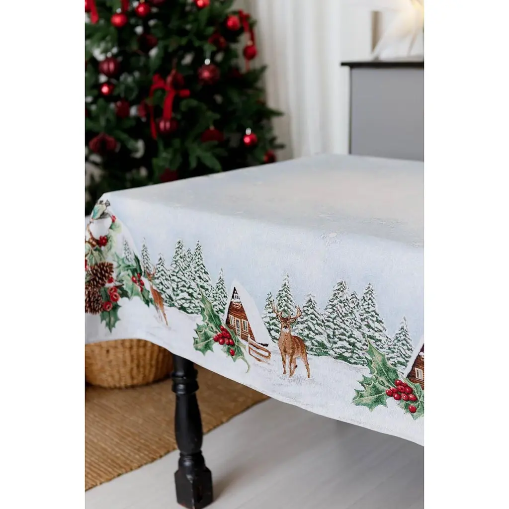 Скатертина гобеленова Прованс Squirrel з люрексом 135 x 180 см (41755) - фото 5