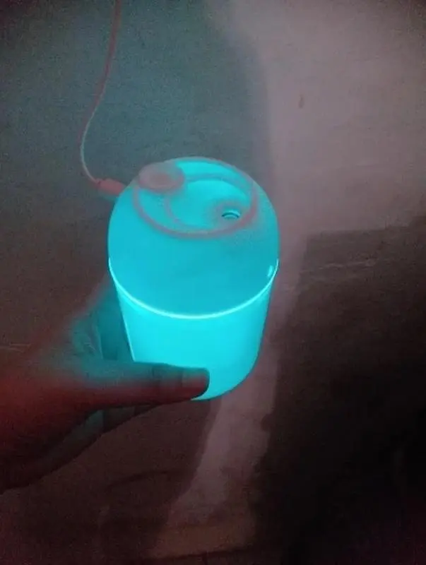 Зволожувач повітря + нічник humidifier colorful 330ml білий - фото 9
