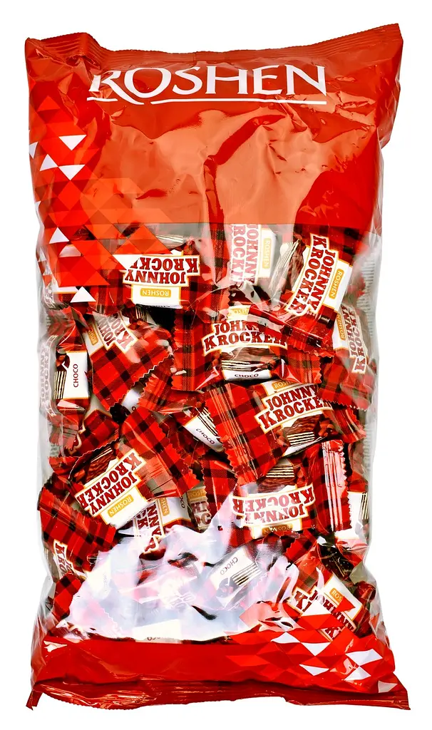 Уцінка. Цукерки вафельні Roshen Johnny Krocker Choco 1 кг - фото 2