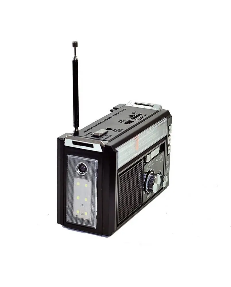 Радіоприймач на акумуляторі Golon RX-382 FM/AM/SW з ліхтарем LED Чорний (1756375728) - фото 4