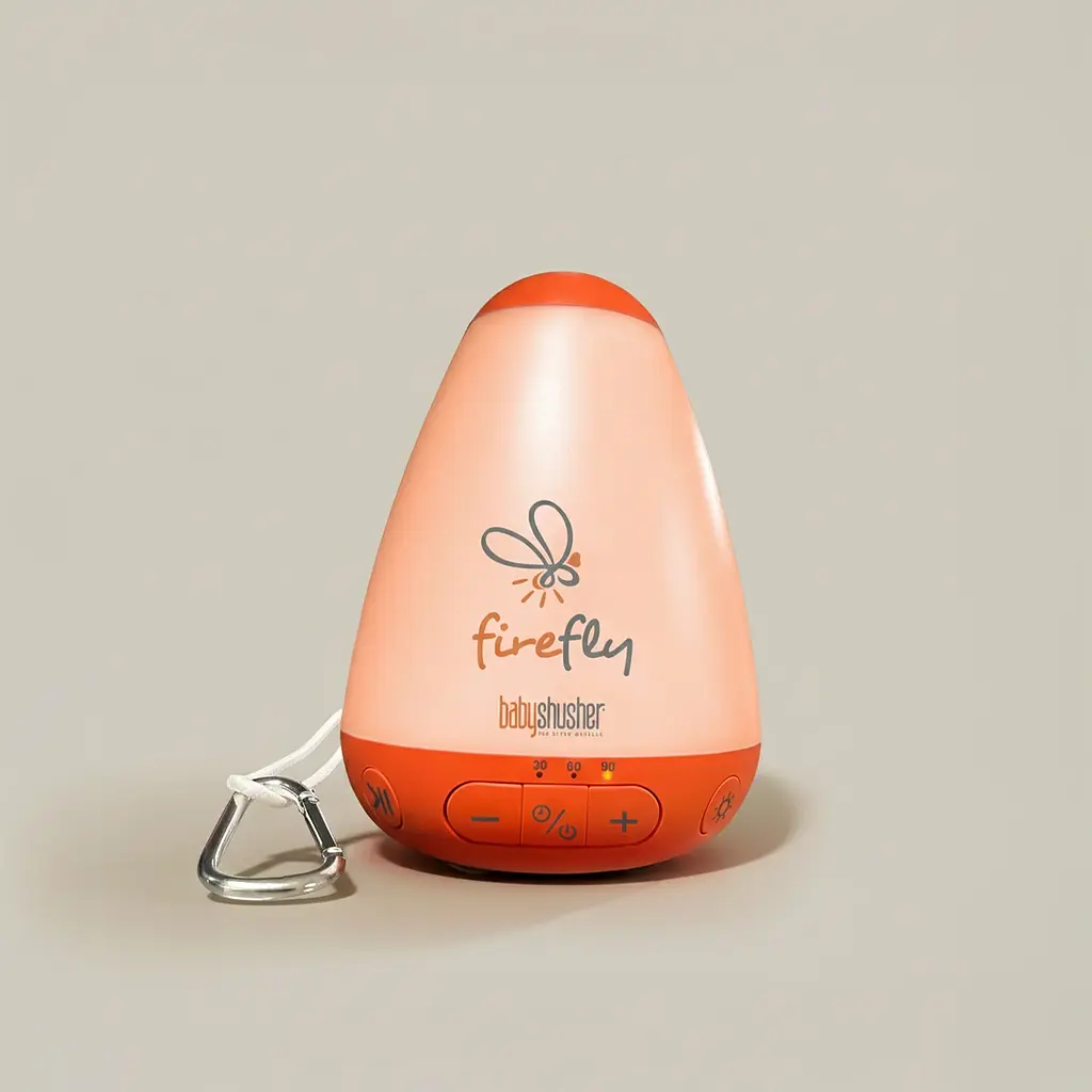 Генератор білого шуму для заспокоювання дітей та новонароджених Baby Shusher Firefly з нічником і вбудованою батареєю (1238-02) - фото 2