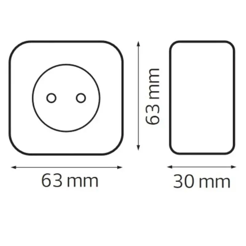 Розетка HOROZ ELECTRIC Eva, одинарна, накладна, біла - фото 2