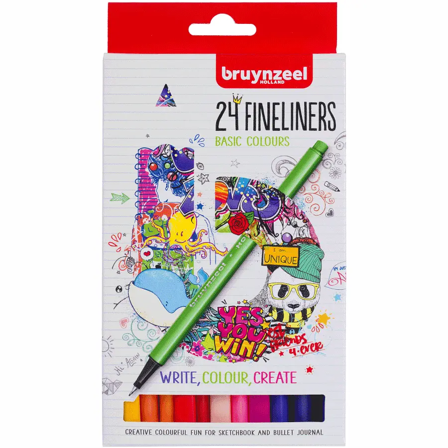 Набір лінерів Bruynzeel FINELINER 24 кол.