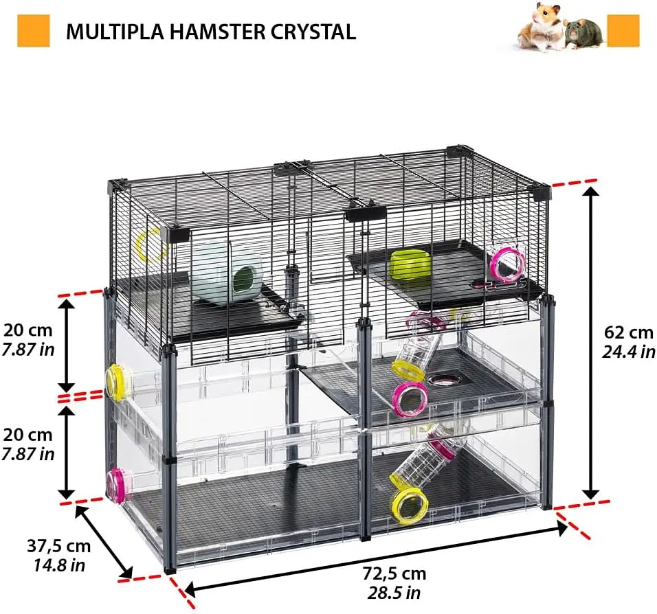 Клітка Ferplast Multipla Hamster Crystal для хом`яків та мишей - фото 3