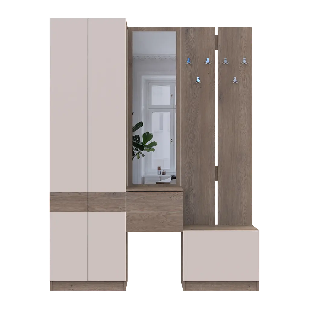 Передпокій Doros Сола Канноло/Кашемір ДСП / дзеркало 165х40х215 (42005231) - фото 6