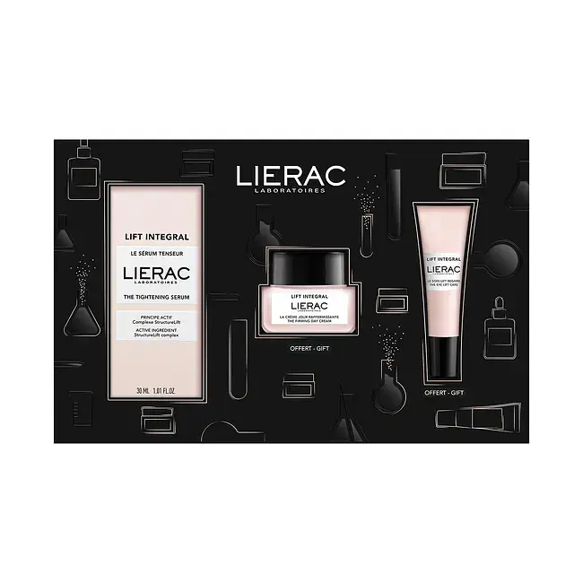 Новорічний набір Lierac Lift Integral: сироватка для обличчя The Tightening Serum 30 мл + денний крем The Firming Day Cream 20 мл + крем для контуру очей The Eye Lift Care 7.5 мл - фото 2