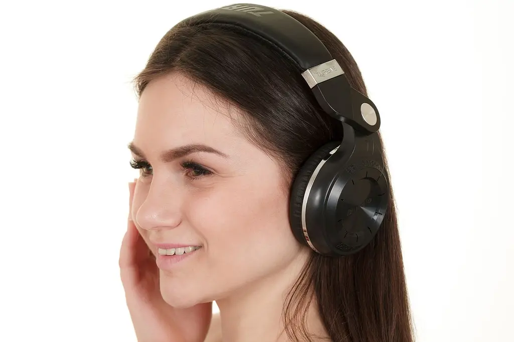 Навушники Bluedio T2 Plus з вбудованим радіо Bluetooth бездротові чорні - фото 7