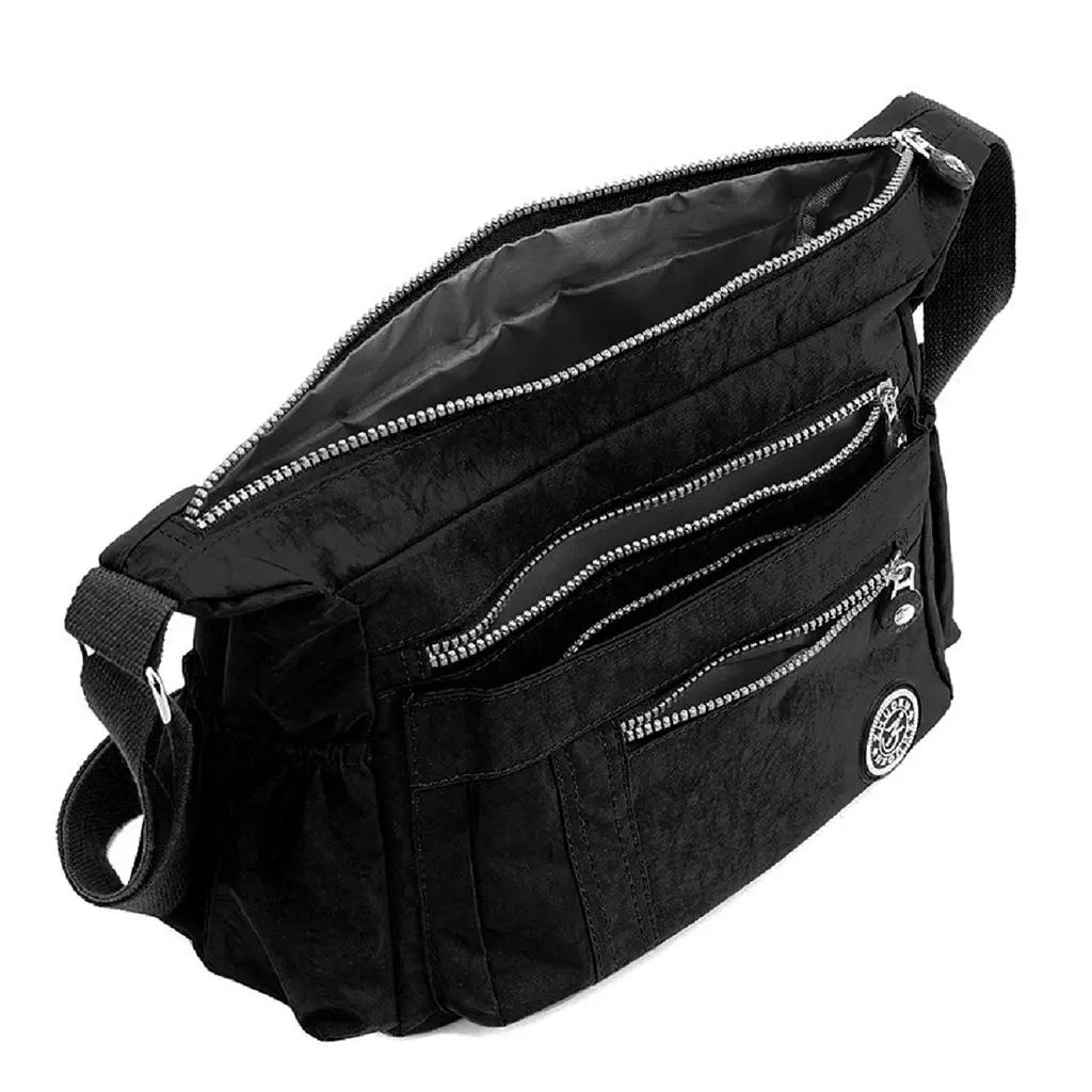 Жіночий чорний тканинний месенджер Confident WT-6046A - фото 6