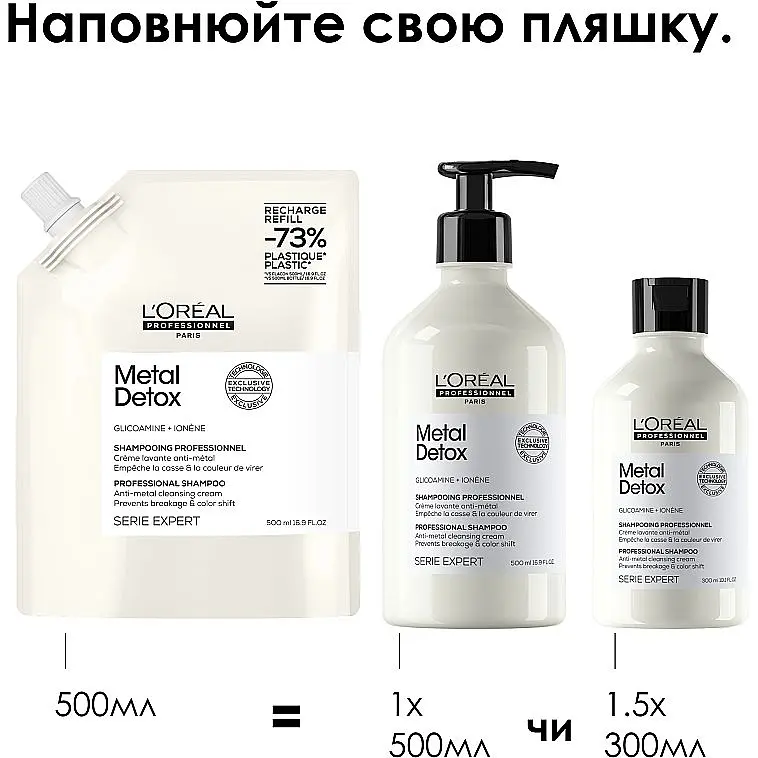 Шампунь L'Oreal Professionnel Serie Expert Metal Detox Anti-metal для зменшення ламкості та небажаної зміни кольору очищувальний 500 мл - фото 6
