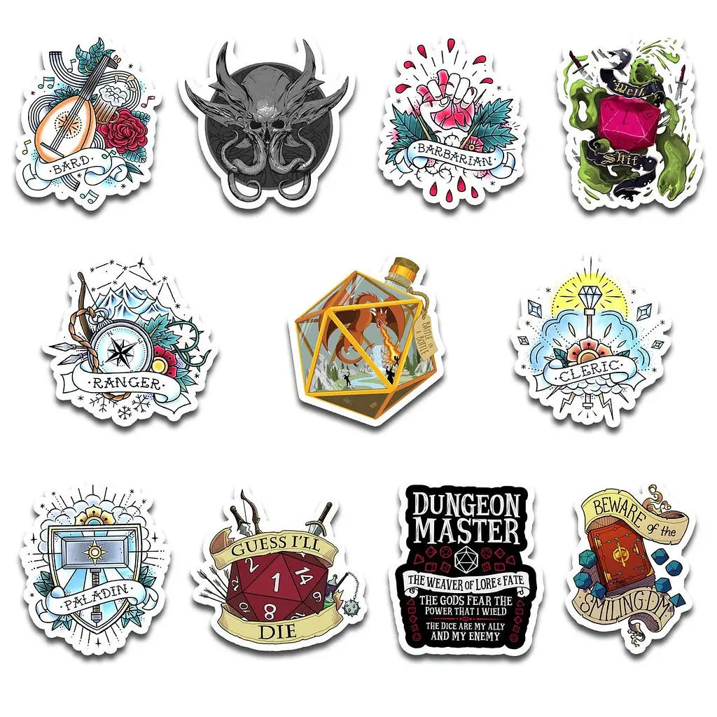 Стикерпак GeekLand Dungeons & Dragons 45 штук (SP DD 01) - фото 4