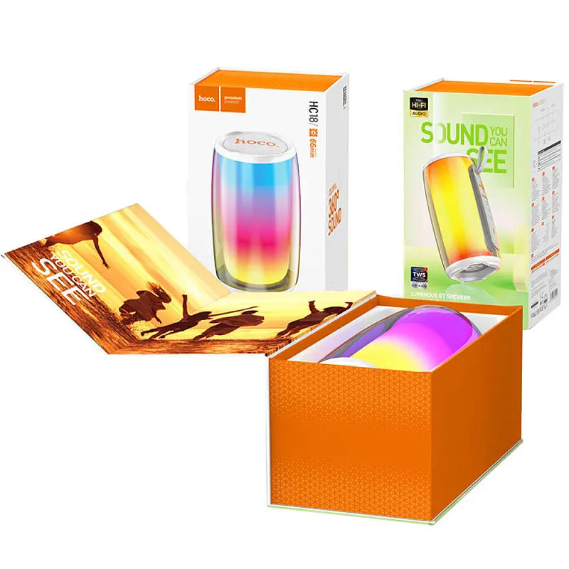 Bluetooth Колонка Hoco HC18 Jumper colorful luminous White - фото 3