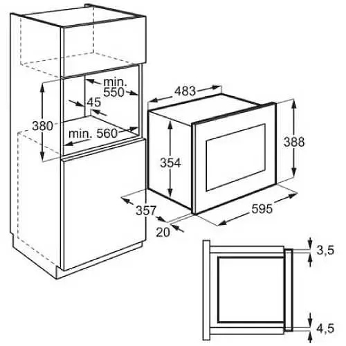 Мікрохвильова піч вбудована Electrolux LMS4253TMX - фото 5