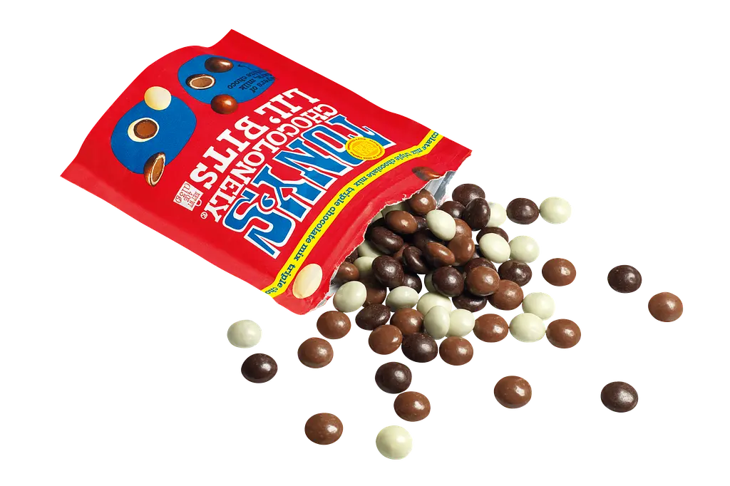 Драже Tony's Chocolonely Lil' Bits потрійний шоколадний мікс 113г - фото 7