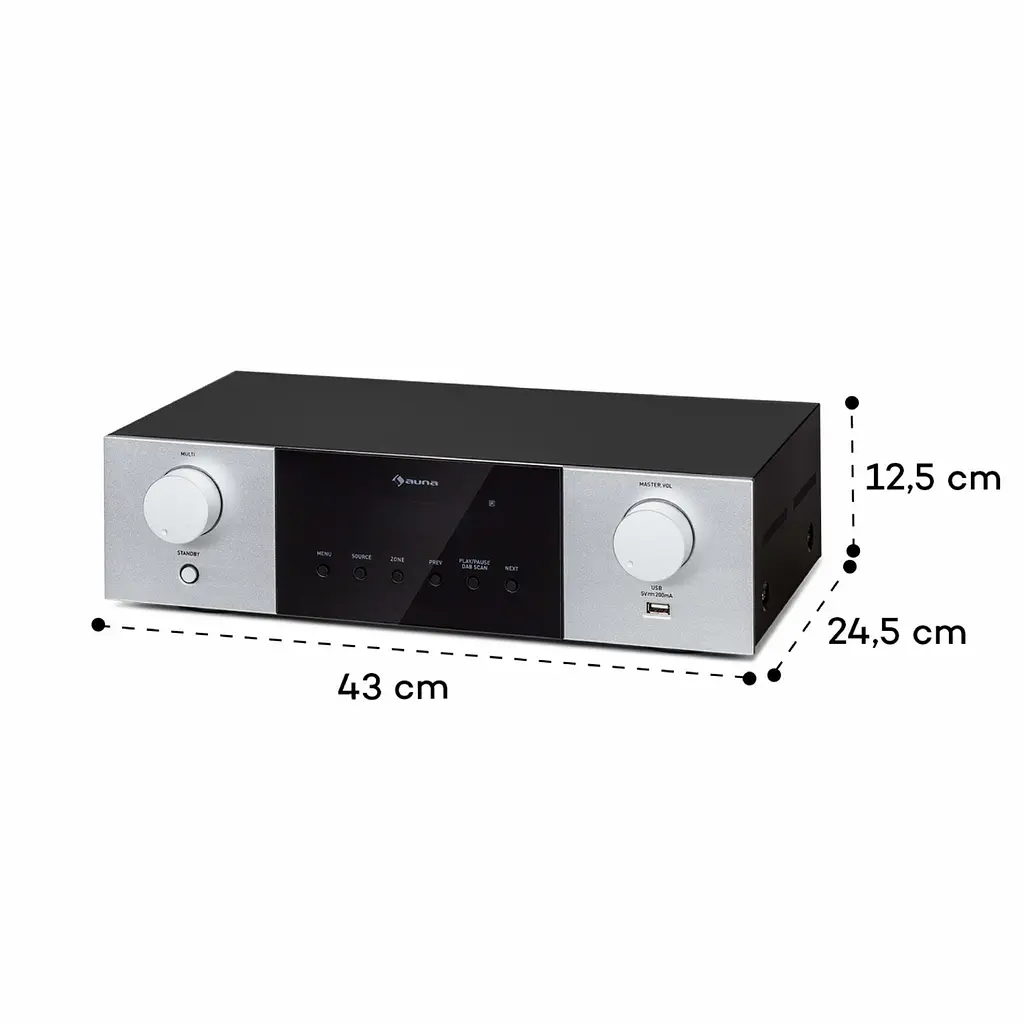Стерео підсилювач Auna AMP-4000 DAB Hifi 400Вт (10038330) - фото 6