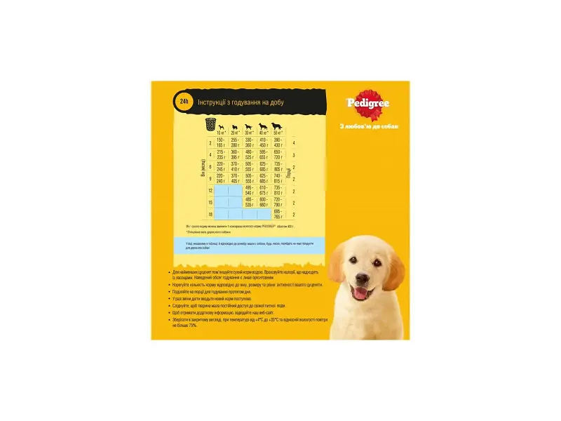 Сухий корм для собак Pedigree для цуценят з птицею та овочами 500 г (5998749144923) - фото 4