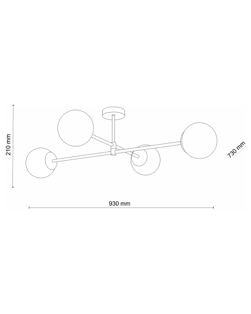 Люстра Tk Lighting 4607 Cadix G9 4x6W IP20 - фото 3
