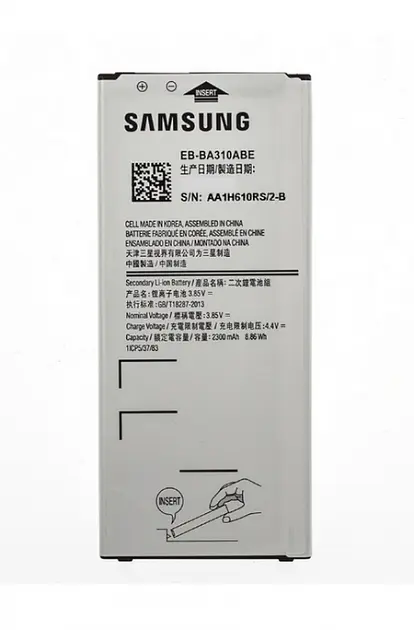 Аккумулятор оригінал Samsung EB- BA310ABE A310 Galaxy A3 2016 - фото 2