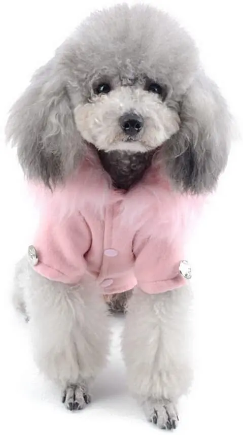 Пальто для собак Glamor Pink з хутряним коміром - фото 5