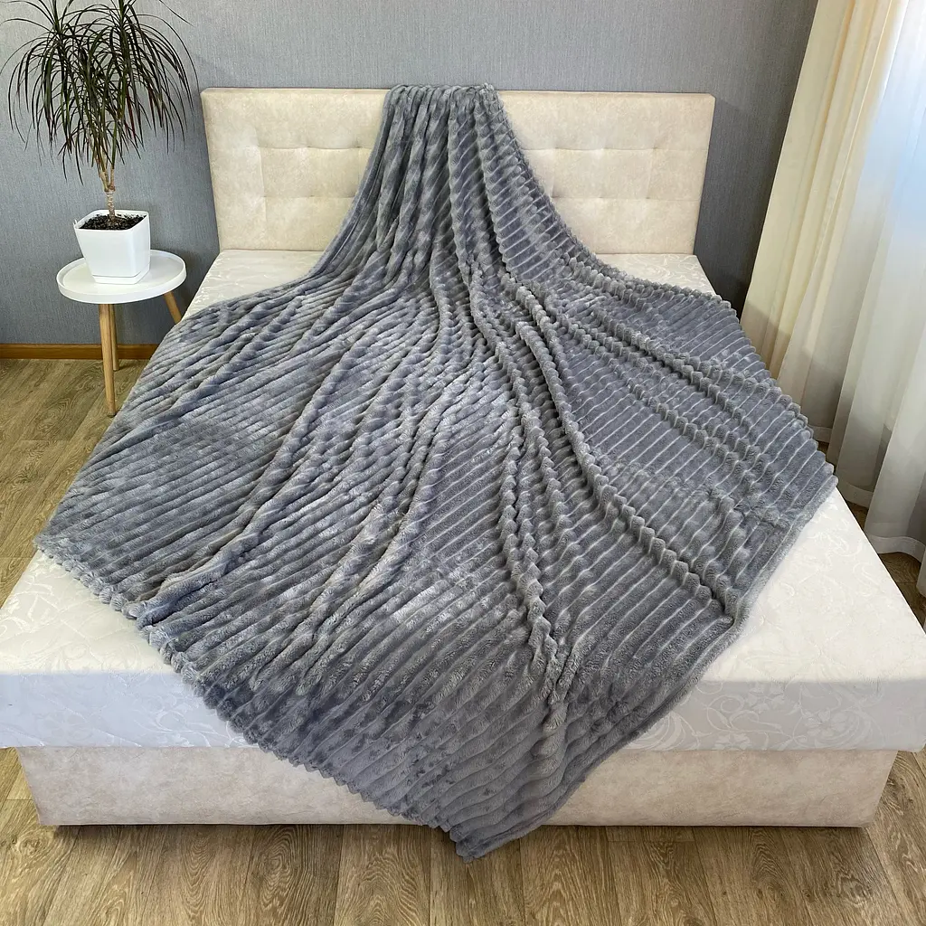 Плед полуторний Шарпей 150*200 см. Сірий Colorful Home
