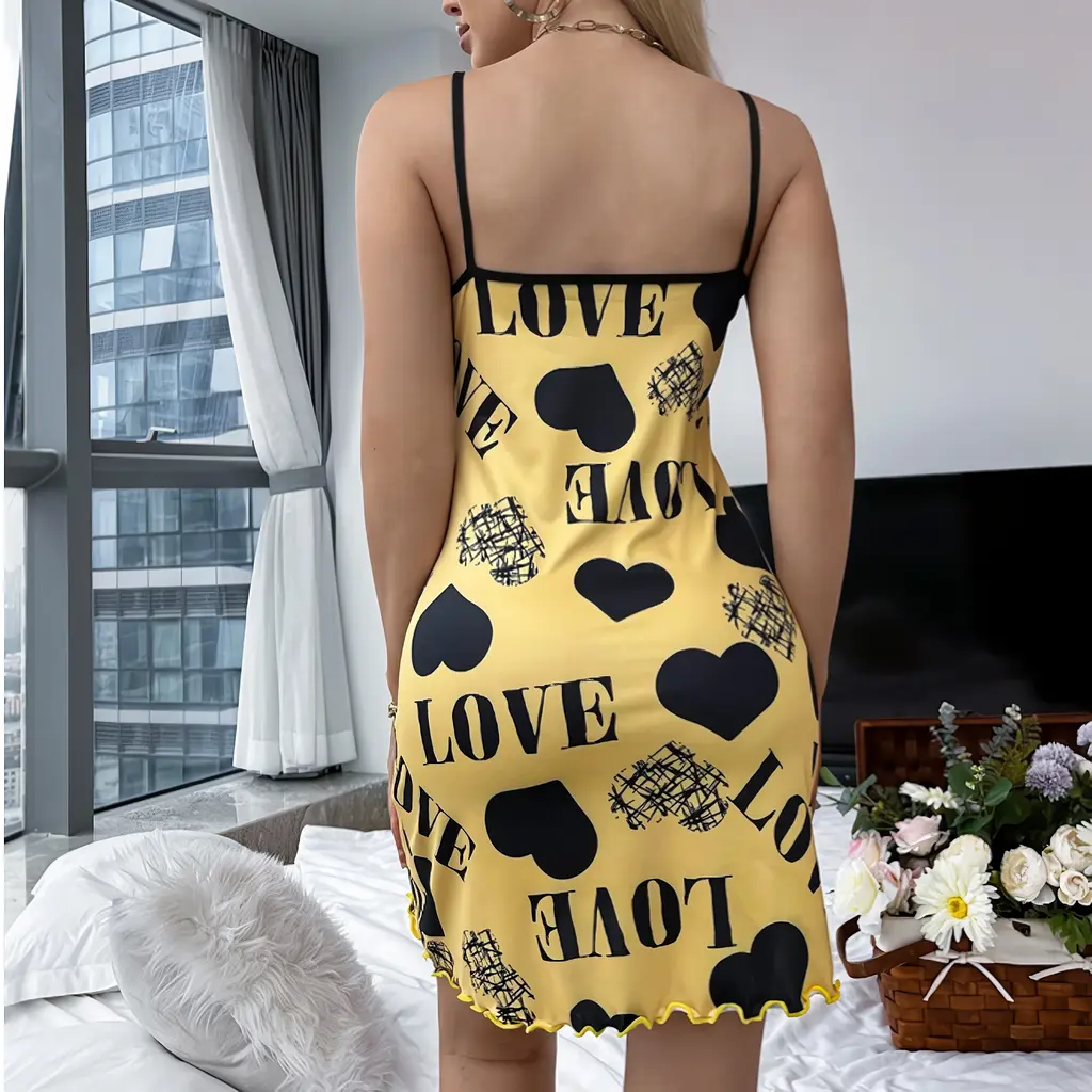 Пеньюар "Love" L-XL Жовтий - фото 3