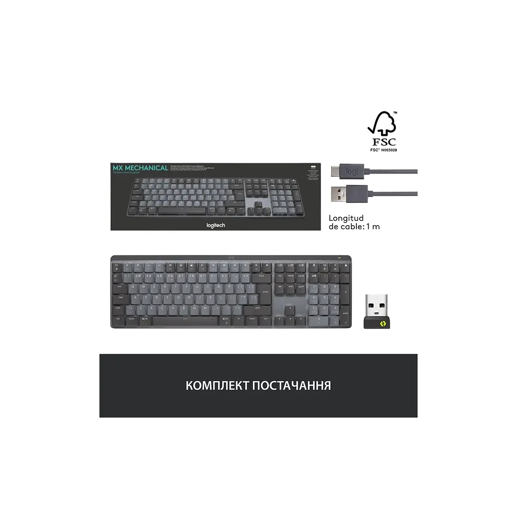 Клавіатура Logitech MX Mechanical Wireless Illuminated Performance Graphite (920-010757) - фото 11