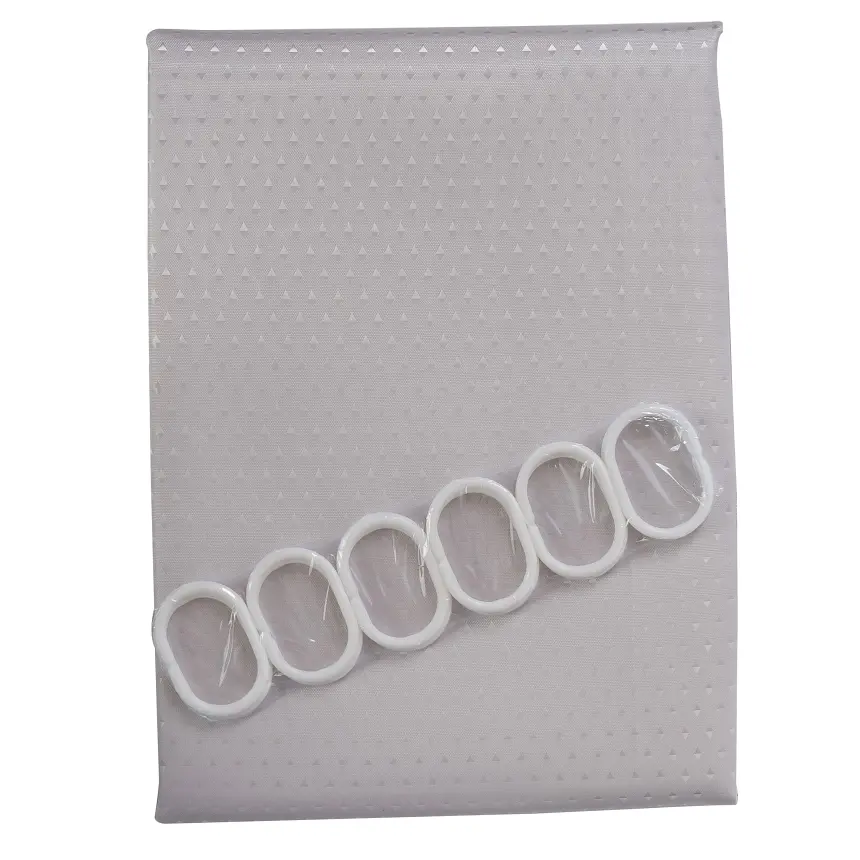 Шторка для ванної кімнати Eco Fabric Піка 180*180 см сірий (EF-1801-GR) - фото 2
