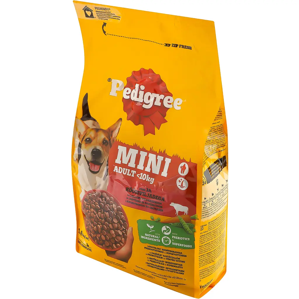 Сухий корм для дорослих собак малих порід Pedigree Mini Adult з яловичиною та овочами 1.4 кг - фото 2