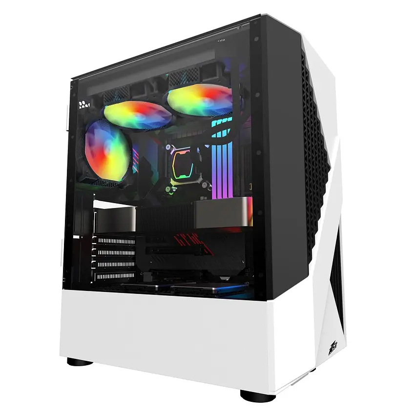 Корпус 1stPlayer F3-A-WH-4F1-PS-600FK-EU White 600W - фото 3