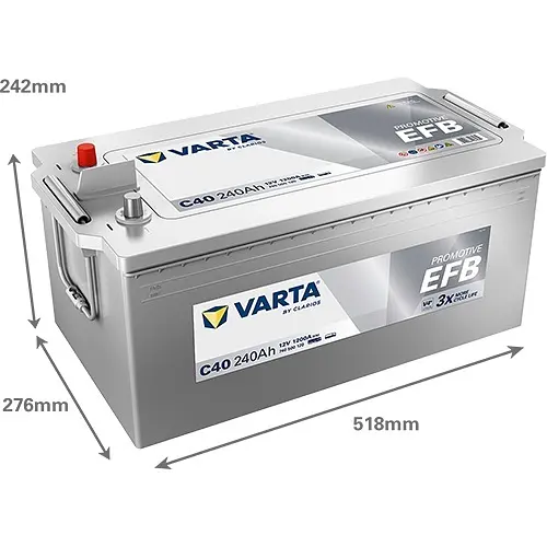 Акумулятор Varta Promotive Heavy Duty 12В 240Аг 1200А (EN) L+ (740500120) - фото 2