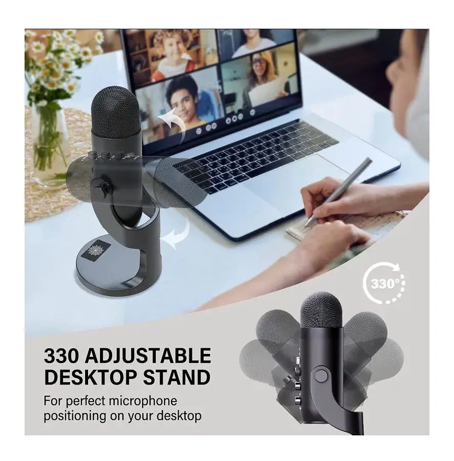Професійний студійний конденсаторний мікрофон Jmary MCPW8 USB Black - фото 15