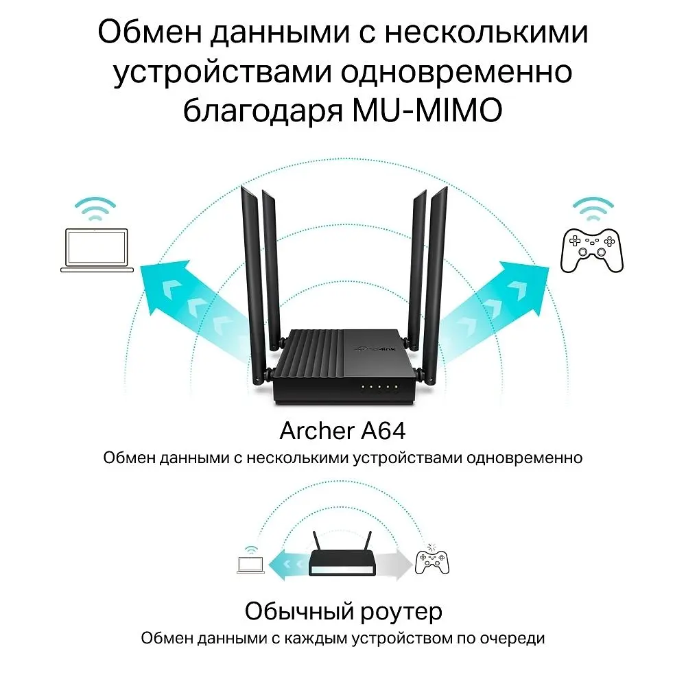 Бездротовий маршрутизатор (роутер) TP-Link Archer A64 [62844] - фото 5