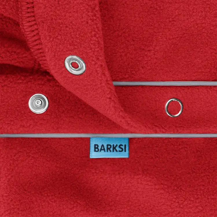 Кофта для собак Barksi Textile флісова XL червона з темно-синім - фото 4