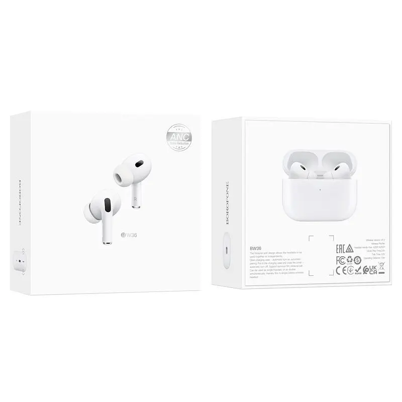 Bluetooth наушники Borofone BW36 TWS (белый) - фото 3