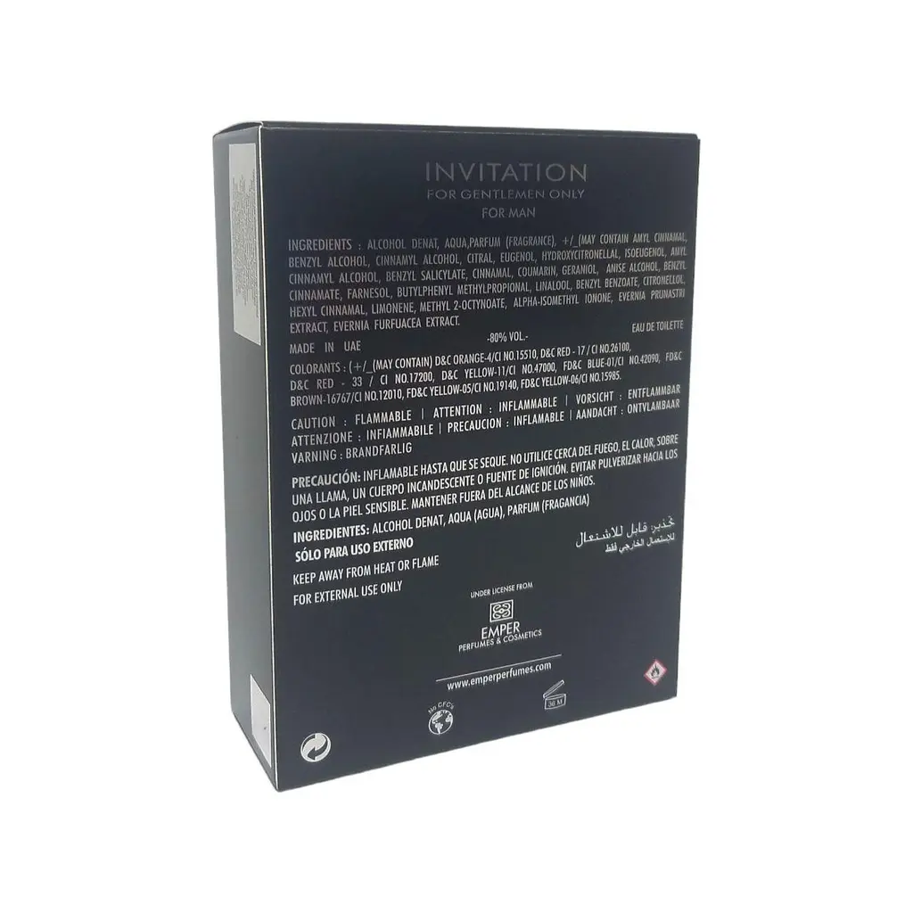Туалетна вода для чоловіків Emper Invitation 100 мл (46054854698) - фото 7